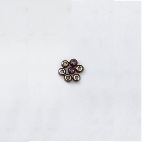 Tschechische Stickperlen Beutel zu 1 kg 2,5 mm Ø irisierend grün / braun