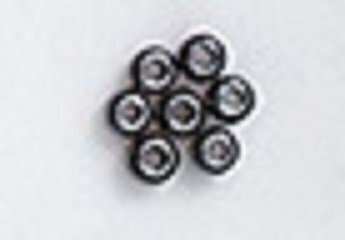 Tschechische Stickperlen Beutel zu 1 kg 2,5 mm Ø irisierend anthrazit