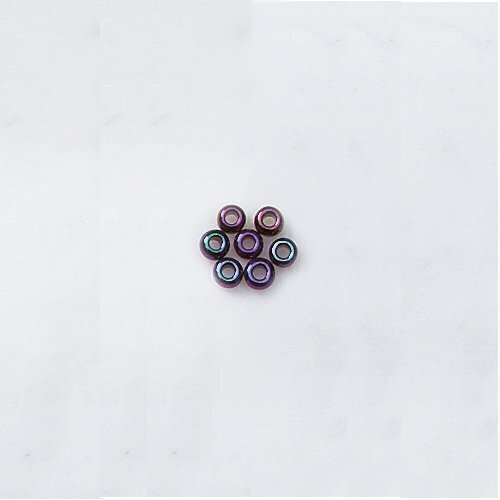 Tschechische Stickperlen Beutel zu 1 kg 2,5 mm Ø irisierend violett / grün