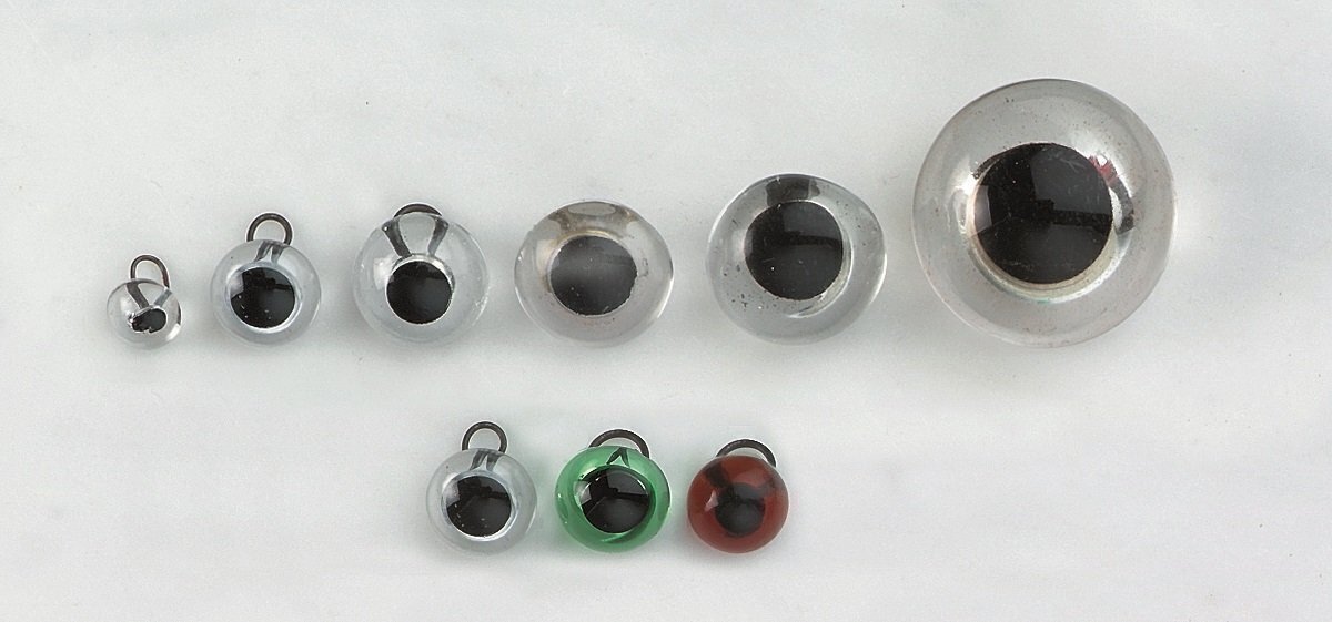 Glasaugen mit Drahtöse, Großpackung