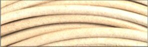 Rundlederriemen 1 mm Ø, 1 m lang, 2 Stück natur
