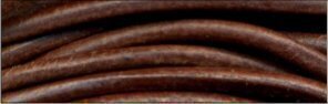 1 Bund Rundlederriemen 1 mm Ø, 1 m lang, 10 Stück dunkelbraun