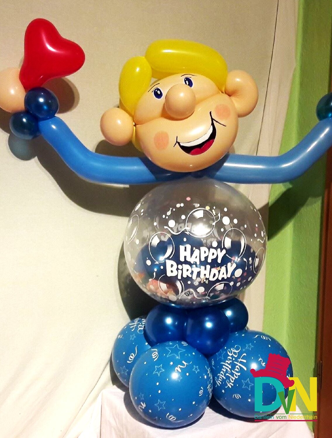 Gefüllter Ballon Tim25/ ca.0,80x 0,50m/ blau