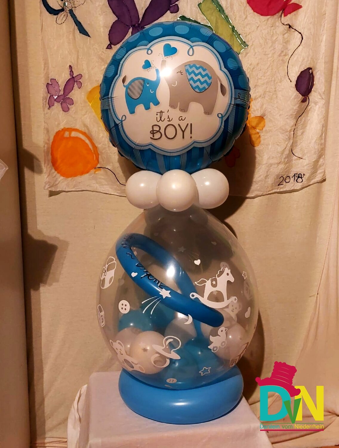 it´s a boy gefüllt01/ca. 0,90x0,50m/hell blau