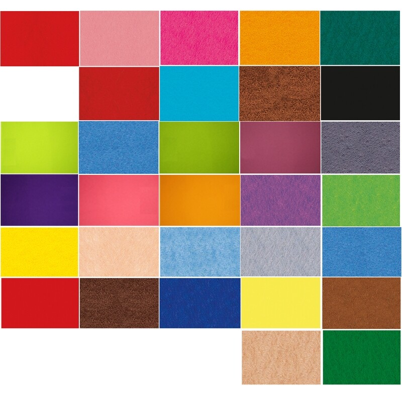 Wollfilz, 20 x 30 cm, 1 mm dick, 100%iger Wollfilz - alle Farben Wollfilz, 20 x 30 cm, 1 mm dick, 100%iger Wollfilz - alle Farben