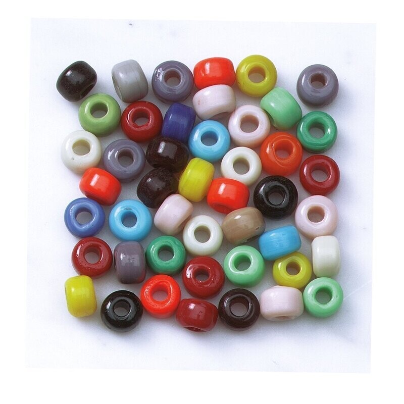 Porzellanperlen 1000 g, 9 mm Ø, bunt sortiert Porzellanperlen 1000 g, 9 mm Ø, bunt sortiert