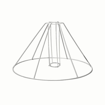Lampenschirm weiß plastifiziert, Ø oben 10cm, Ø unten 35cm, hoch 20cm