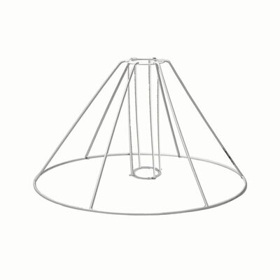 Lampenschirm weiß plastifiziert, Ø oben 10cm, Ø unten 50cm, hoch 21cm