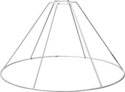 Lampenschirm weiß plastifiziert, spitze Form