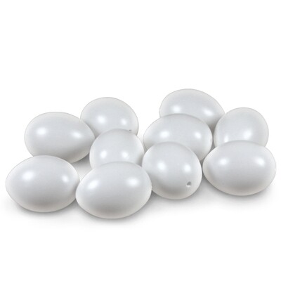 Kunststoff-Eier 14 cm, weiß,