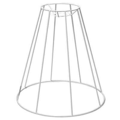 Lampenschirm weiß plastifiziert, Ø oben 12, 5cm, Ø unten 30cm, hoch 32cm