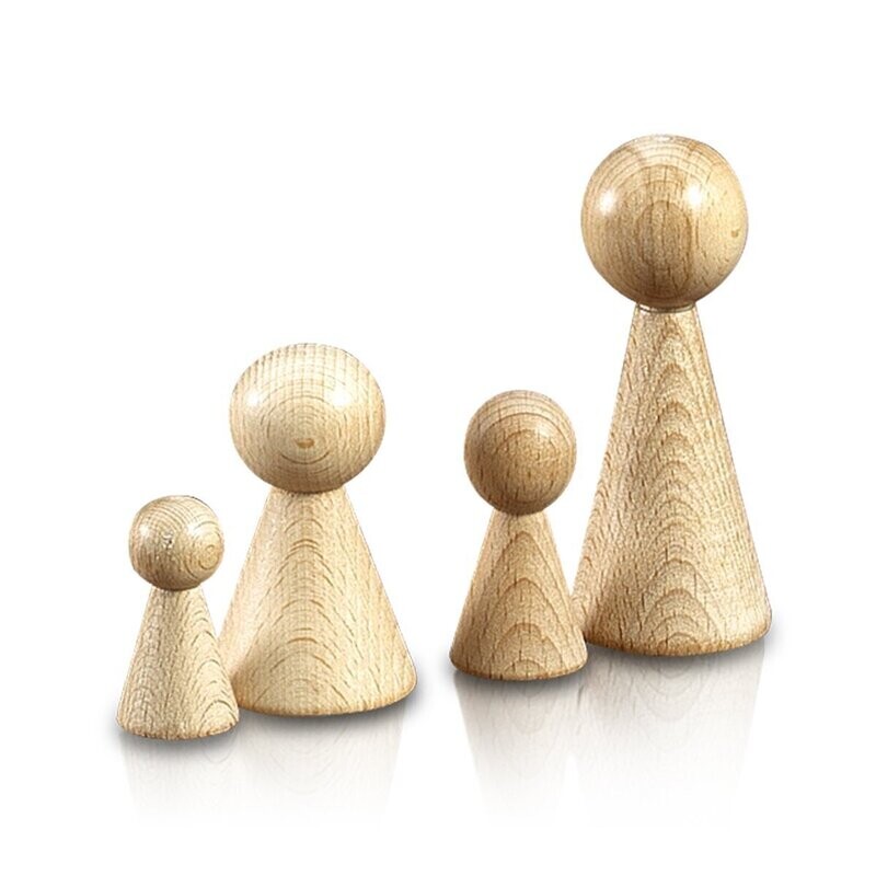 Figurenkegel 70 x 42 mm aus gedrechseltem Buchenholz Figurenkegel 70 x 42 mm aus gedrechseltem Buchenholz