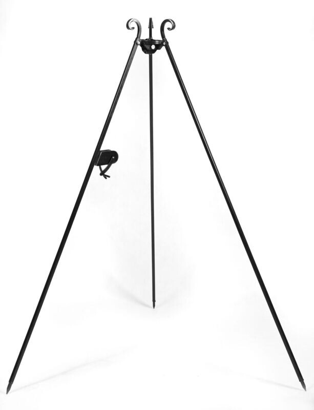COOK KING ® Schwenkgrill (Dreifuss) mit Kurbel, pulverbeschichtet, 180 cm, ohne Zubehör COOK KING ® Schwenkgrill (Dreifuss) mit Kurbel, pulverbeschichtet, 180 cm, ohne Zubehör