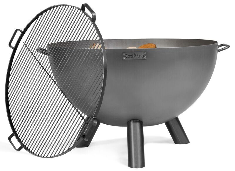 COOK KING ® Designer Feuerschale “KONGO” mit Grillrost (Roh-Stahl), Schale: 85cm Ø, Grillrost (Roh-Stahl) 58 x 58 cm COOK KING ® Designer Feuerschale “KONGO” mit Grillrost (Roh-Stahl), Schale: 85cm Ø, Grillrost (Roh-Stahl) 58 x 58 cm