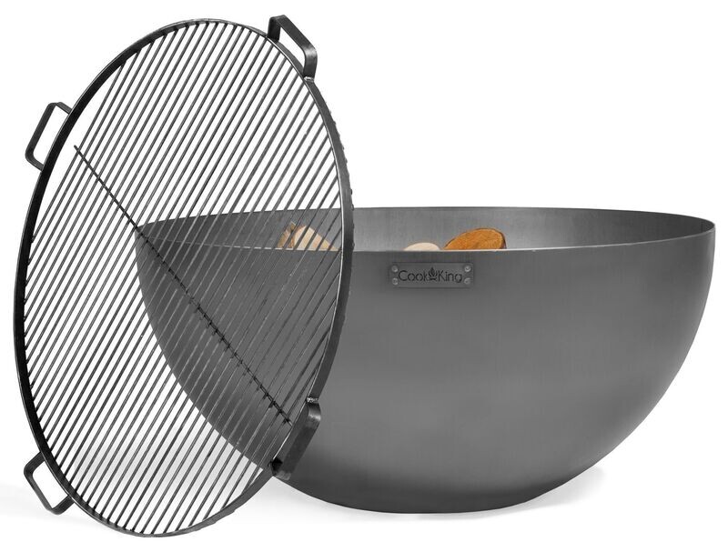 COOK KING ® Feuerschale “DALLAS” mit Grillrost (Roh-Stahl), Schale: 85cm Ø, Grillrost (Roh-Stahl) 80 cm COOK KING ® Feuerschale “DALLAS” mit Grillrost (Roh-Stahl), Schale: 85cm Ø, Grillrost (Roh-Stahl) 80 cm