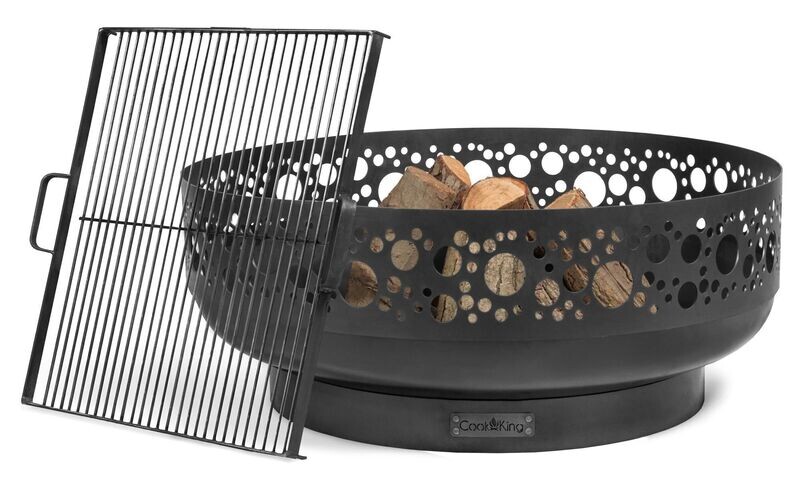 COOK KING ® Feuerschale “BOSTON” mit Grillrost (Roh-Stahl), Schale: 80 cm Ø, Grillrost (Roh-Stahl) 58 x 58 cm COOK KING ® Feuerschale “BOSTON” mit Grillrost (Roh-Stahl), Schale: 80 cm Ø, Grillrost (Roh-Stahl) 58 x 58 cm
