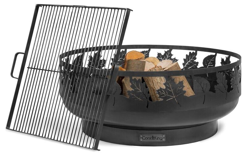 COOK KING ® Feuerschale “TORONTO” mit Grillrost (Roh-Stahl), Schale: 80 cm Ø, Grillrost (Roh-Stahl) 58 x 58 cm COOK KING ® Feuerschale “TORONTO” mit Grillrost (Roh-Stahl), Schale: 80 cm Ø, Grillrost (Roh-Stahl) 58 x 58 cm