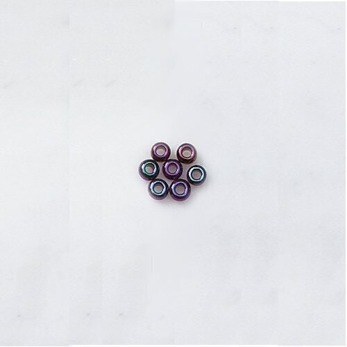 Tschechische Stickperlen, Beutel zu 20 g, 2,5 mm Ø irisierend violett / grün Tschechische Stickperlen, Beutel zu 20 g, 2,5 mm Ø irisierend violett / grün