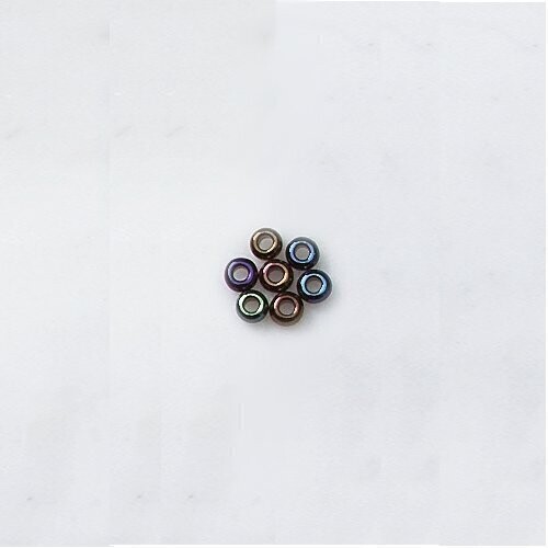 Tschechische Stickperlen, Beutel zu 20 g, 2,5 mm Ø irisierend braun / lila Tschechische Stickperlen, Beutel zu 20 g, 2,5 mm Ø irisierend braun / lila