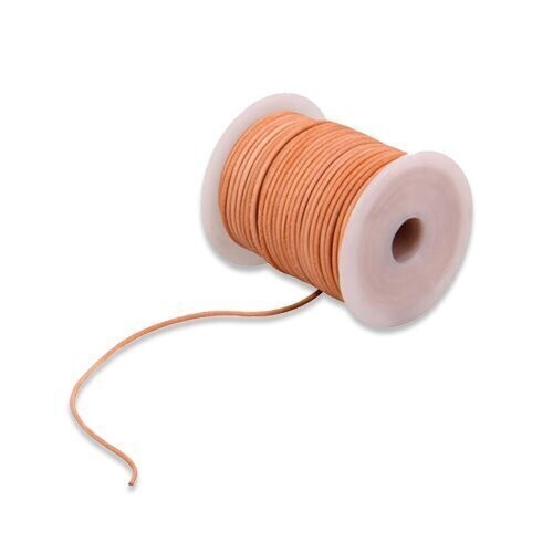 1 Stück Lederriemen2 mm Ø, Spule zu 25 m, natur 1 Stück Lederriemen2 mm Ø, Spule zu 25 m, natur