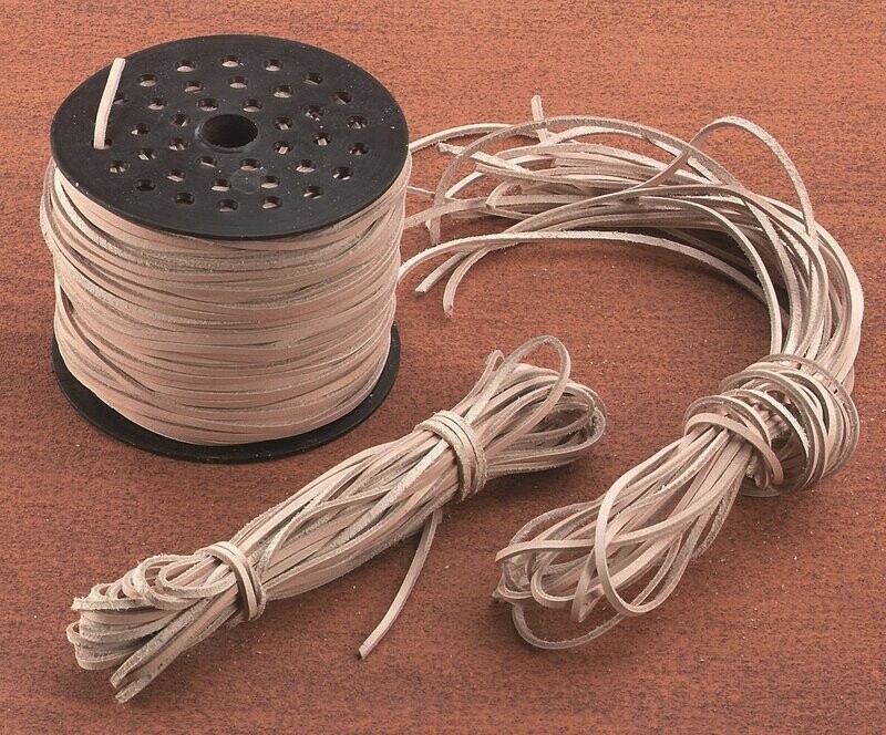 1 Rolle Lederriemen, eckig, 3 x 2 mm, 100 m, natur Rll 1 Rolle Lederriemen, eckig, 3 x 2 mm, 100 m, natur Rll