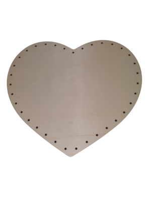 Hochwertiger Korbflechtboden Herz, 25 x 22 cm