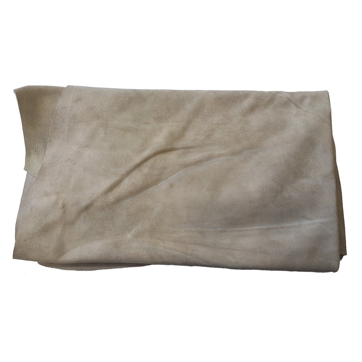 Echtleder-Zuschnitt aus Velourleder DIN A2, ca. 40 x 60 cm, ca. 1 mm dick, cremeweiss