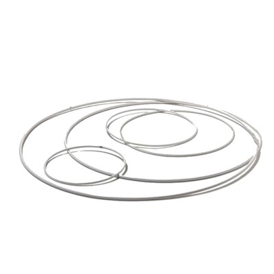 Metallring rund weiß plastifiziert, Stärke ca. 3 mm, 1 Stück