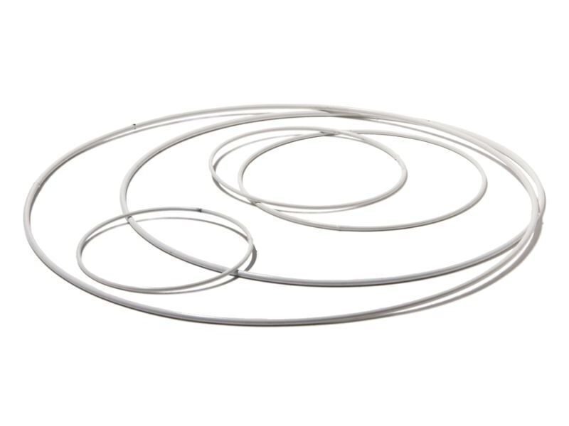 Metallringe rund weiß plastifiziert, 60 cm Ø, 1 Stück