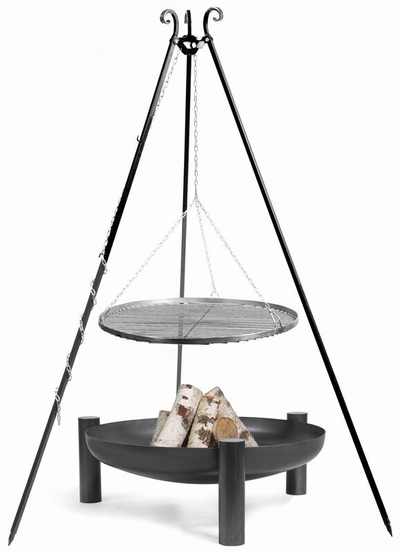 COOK KING ® Set - Schwenkgrill 180 cm und Feuerschale, Modell COOK KING ® Set - Schwenkgrill 180 cm und Feuerschale, Modell "PALMA"