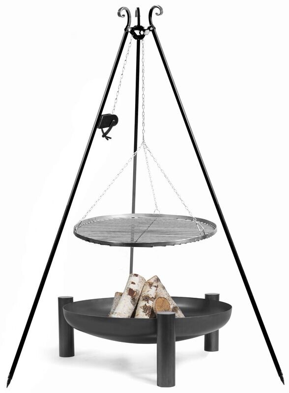 COOK KING ® Set - Schwenkgrill mit Kurbel 180 cm und Feuerschale, Modell COOK KING ® Set - Schwenkgrill mit Kurbel 180 cm und Feuerschale, Modell "PALMA"
