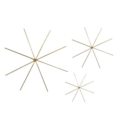 Draht-Sterne, 9 cm Ø, 8-Arm, 10 Stück
