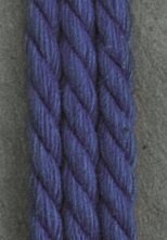 Makramee- und Kettgarn, reine Baumwolle (mittel), Spulen zu 125 g zum Weben, blau, ca. 1,20 mm Ø reißfest