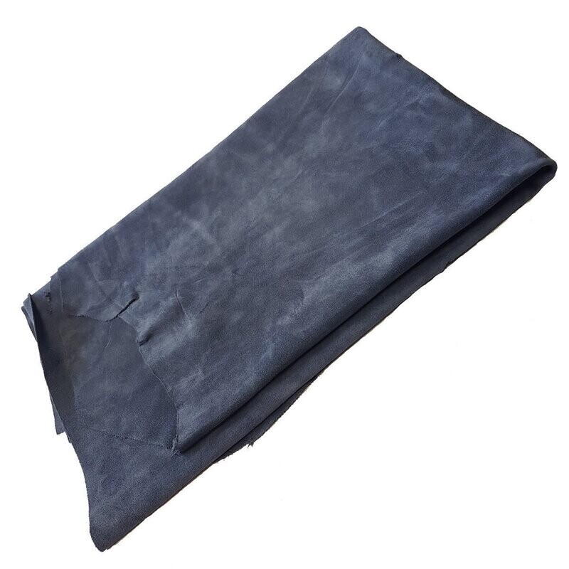 Echtleder-Zuschnitt aus Velourleder DIN A2, ca. 40 x 60 cm, ca. 1 mm dick, jeansblau Echtleder-Zuschnitt aus Velourleder DIN A2, ca. 40 x 60 cm, ca. 1 mm dick, jeansblau