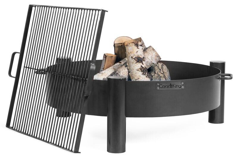 COOK KING ® Feuerschale mit Griff, Grillrost (Roh-Stahl), Modell “HAITI” COOK KING ® Feuerschale mit Griff, Grillrost (Roh-Stahl), Modell “HAITI”