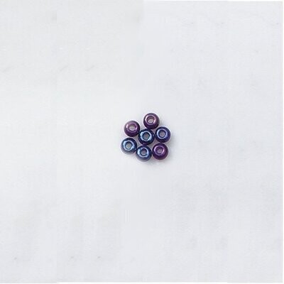 Tschechische Stickperlen Beutel zu 1 kg 2,5 mm Ø irisierend blau / lila