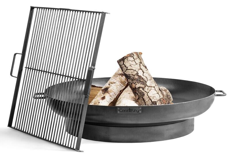 COOK KING ® Feuerschale & Grillrost (Roh-Stahl), Modell “DUBAI” COOK KING ® Feuerschale & Grillrost (Roh-Stahl), Modell “DUBAI”