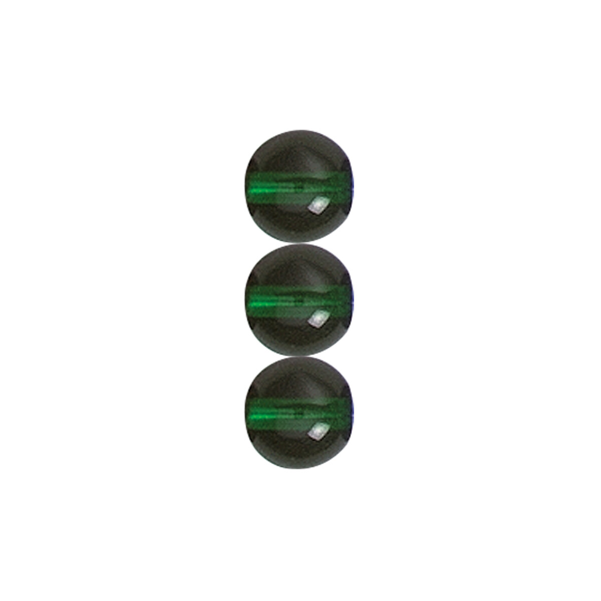 "VINTAGE" Böhmische Glasperlen rund 8 mm Ø 25 Stück grün