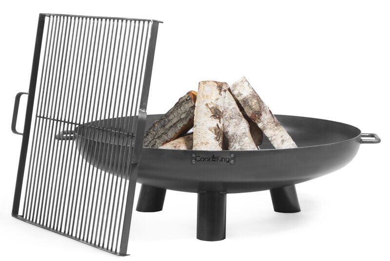 COOK KING ® Feuerschale und Griff & Grillrost (Roh-Stahl), Modell COOK KING ® Feuerschale und Griff & Grillrost (Roh-Stahl), Modell "BALI"