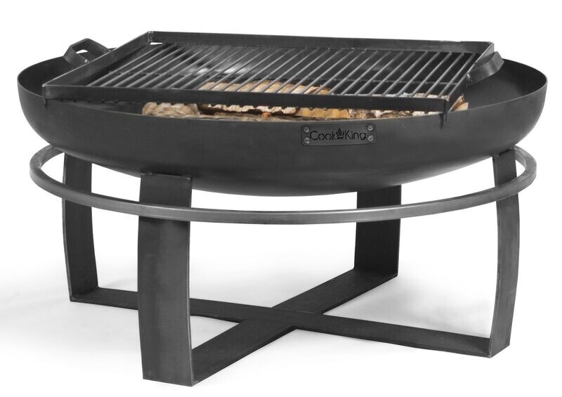 COOK KING ® Feuerschale, Tragering & Grillrost aus Roh-Stahl, Modell COOK KING ® Feuerschale, Tragering & Grillrost aus Roh-Stahl, Modell "VIKING"