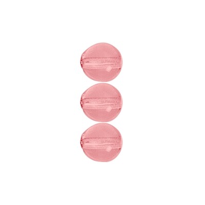 "VINTAGE" Böhmische Glasperlen rund 6 mm Ø 50 Stück rosa matt