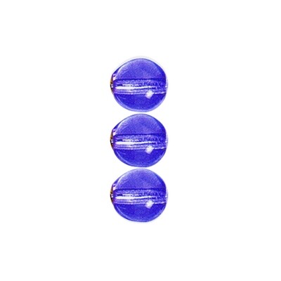 "VINTAGE" Böhmische Glasperlen rund 12 mm Ø 10 Stück blau