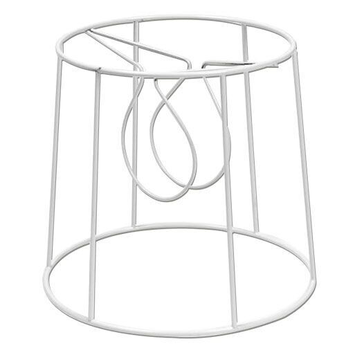 Lampenschirm weiß plastifiziert, Stehlampen, Format: Klemmlampe Ø oben 6,5cm, Ø unten 10cm, hoch 11,5cm