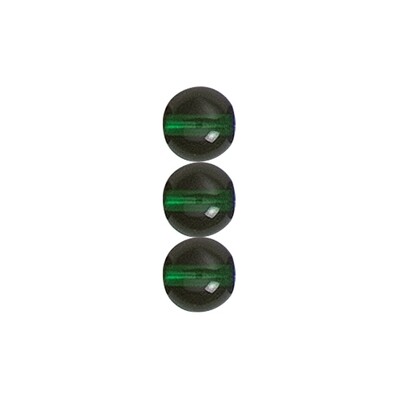 "VINTAGE" Böhmische Glasperlen rund 10 mm Ø 15 Stück grün