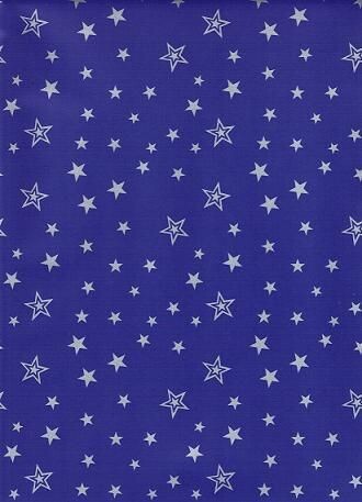 Transparentpapier, 115 g, 50 x 61 cm, 1 Rolle, Silver Stars Blau