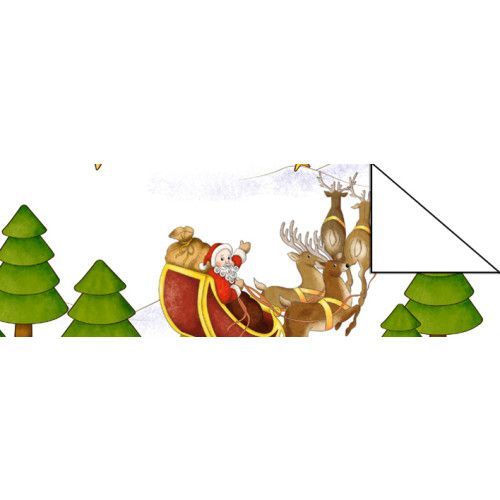 URSUS Fotokarton Weihnachten Winter Wonderland SANTAS SCHLITTEN, 300g, 50 x 70cm