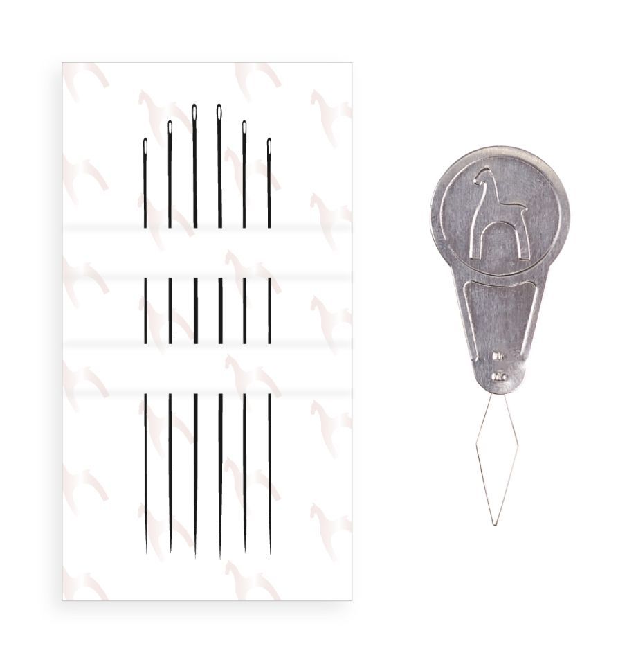 Perlenfädelnadeln 6 Stück + Einfädler