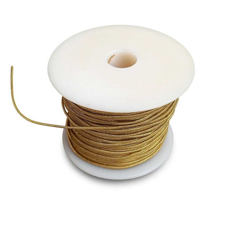 Goldkordel elastisch 1,8 mm – edler Gummifaden für Bastel- & Dekoideen (100 m)