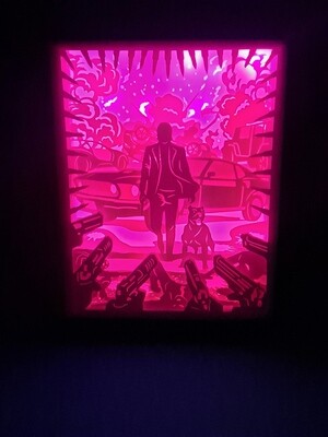 John Wick 8x10 inch lightbox