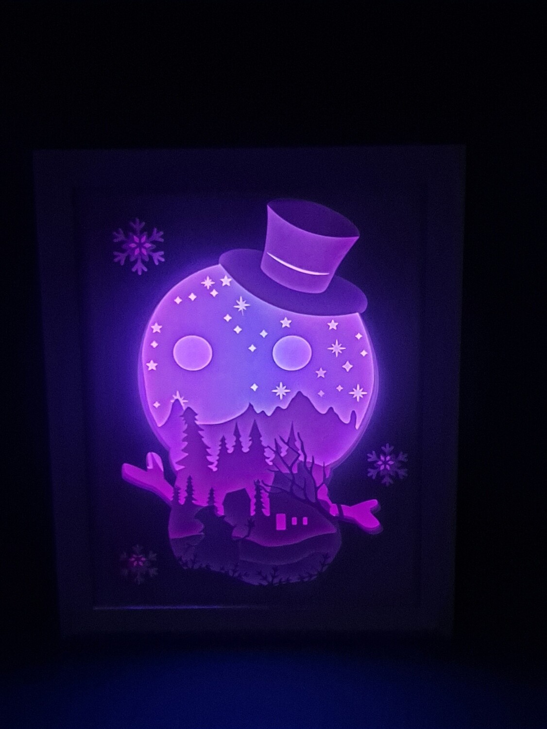 Snowman 8x10 inch lightbox